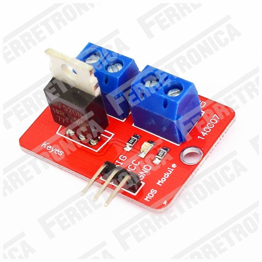 Modulo MOSFET IRF520 Driver Potencia 24V - 5A Canal N, Ferretrónica