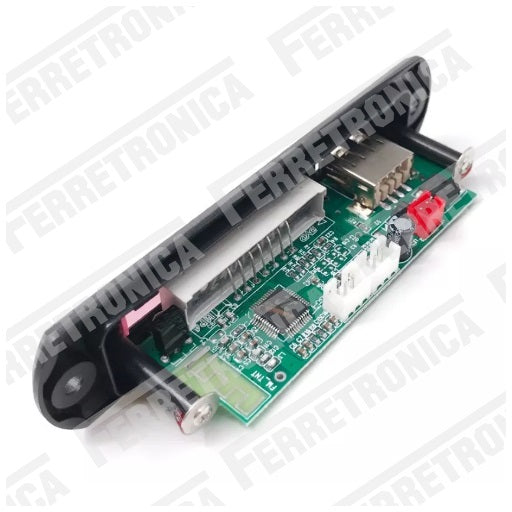 Modulo Reproductor MP3 USB Lector de uSD con Bluetooth entrada auxiliar aux radio FM para instalar, Ferretrónica