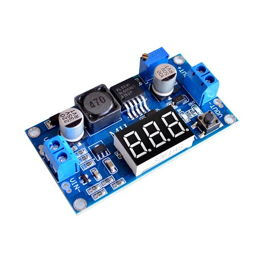 Modulo XL6009 Step Up DC-DC 5V ~ 35V con Voltimetro Elevador de Voltaje, Ferretronica