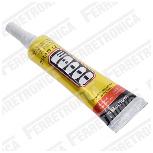 Pegante Adhesivo Multifuncional E-8000 Transparente 15ml, Ferretrónica