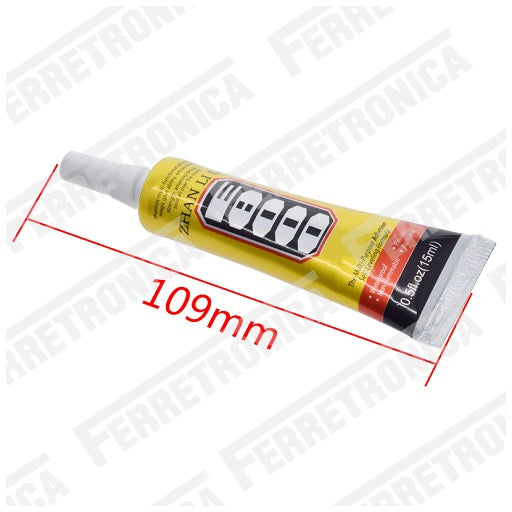 Pegante Multifuncional Adhesivo E 8000 Transparente 15ml, Ferretrónica