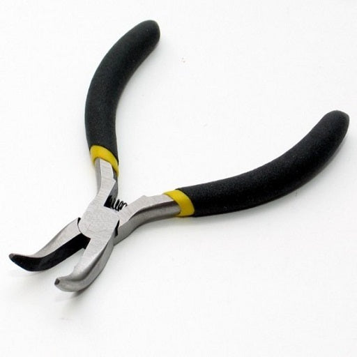 Pinza de Punta Curva 4 Pulgadas - #4 para la Joyeria, Bisuteria y Electronica , Ferretrónica