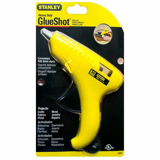 Pistola de Silicona Grande Stanley 30W - Barra Gruesa para trabajos caseros, industriales y pesados, Ferretrónica