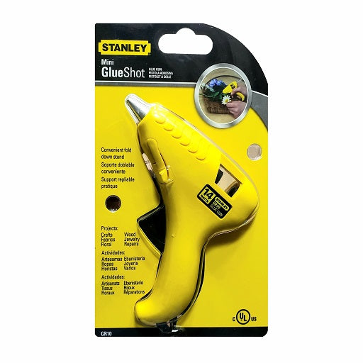 Pistola de Silicona Pequeña Stanley 14W - Barra Delgada para trabajos caseros, industriales y pesados, Ferretrónica