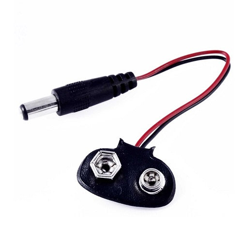 Porta Pila Broche para Bateria 9V con Conector Plug DC Portapila para Arduino, Ferretronica