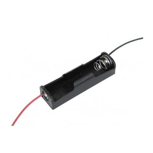 Porta Pila para 1 Bateria AA con Cable de Conexion PortaPila AA, Ferretronica