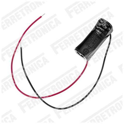 Porta Pila para 1 Bateria REF 23A con Cable de Conexion Portapila para pila 23A 12V, Ferretrónica