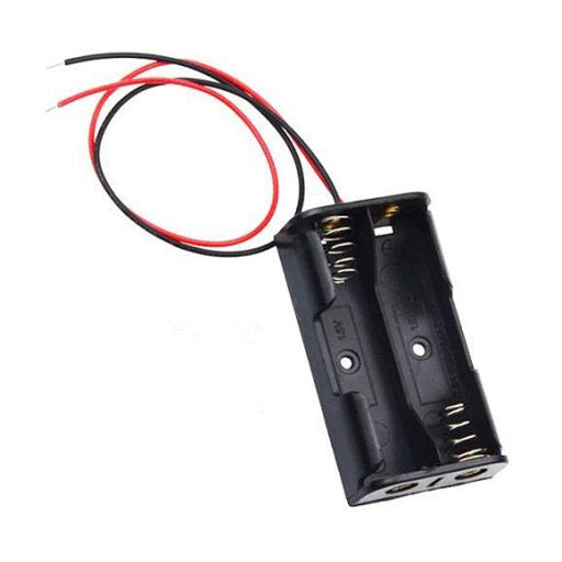 Porta Pila para 2 Baterias AA con Cable Conexion Serie Soporte para Pilas AA, Ferretronica