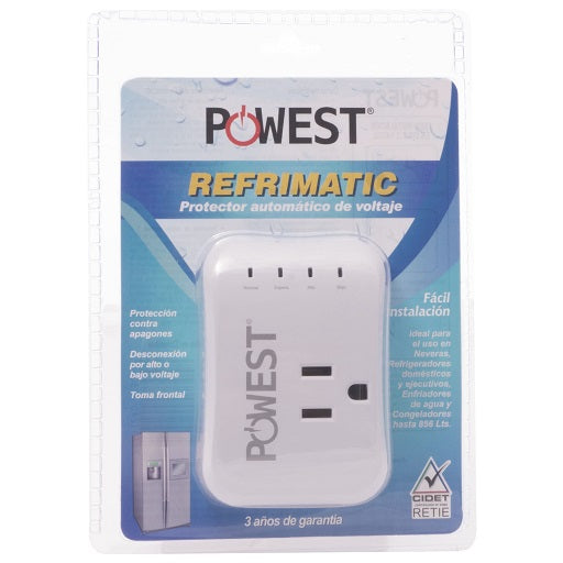 Protector de Voltaje REFRIMATIC para Neveras 120V - 10A Refrigeradores de hasta 856 litros , Ferretrónica