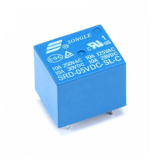 Relay azul 5V activacion de bobina Rele a 5V con capacidad de 10A, ferretronica