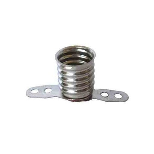 Roseta Metalica de Rosca E10 para Bombillo Linterna Tipo Gota - Tubular, Ferretrónica