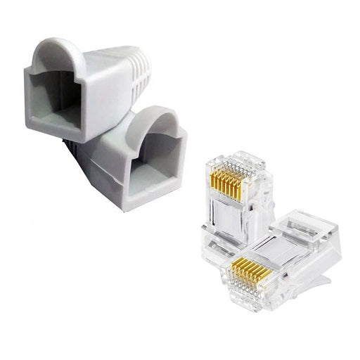 Set de Terminales RJ45 para Cable UTP Ponchado a Medida Alambre UTP Catergoria 5E, Ferretrónica