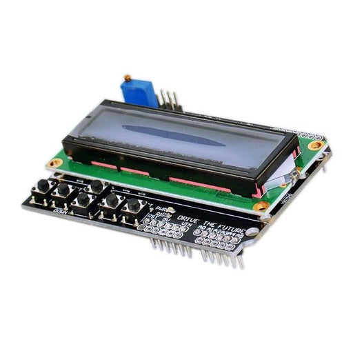 Shield Display LCD 2x16 Azul con Keypad para arduino, ferretronica