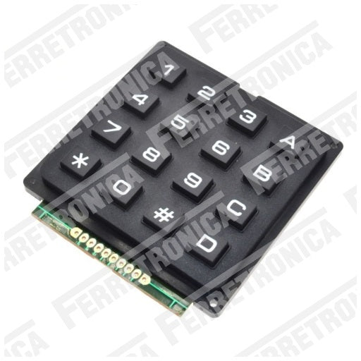 Teclado Matricial Profesional 4x4 Formato PCB 16 Teclas, Ferretrónica