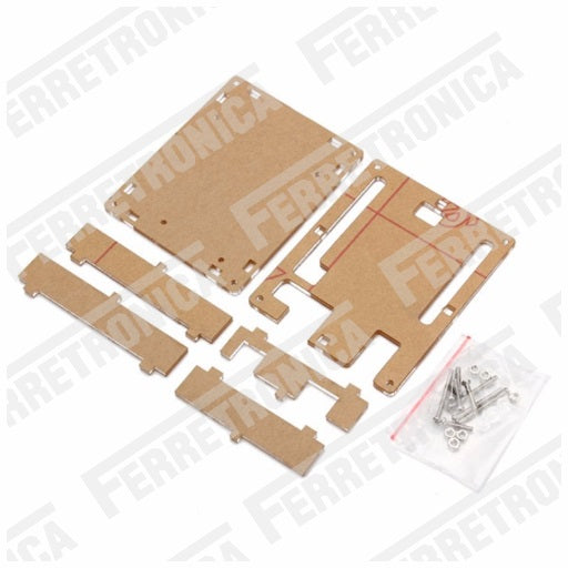 caja acrilica para arduino uno con papel protector, ferretrónica