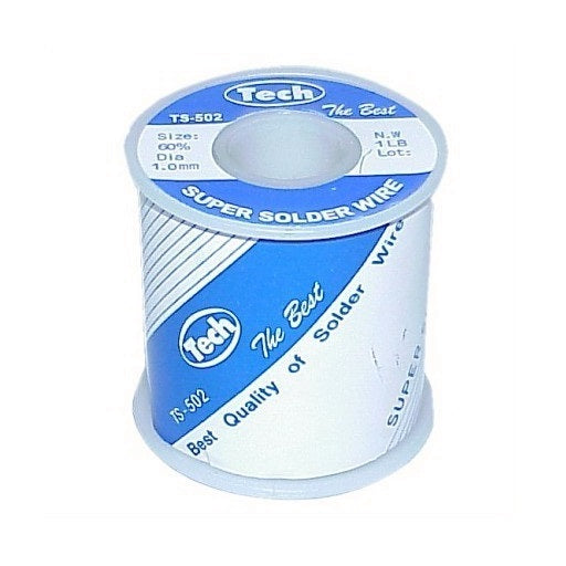carreta de soldadura de estaño tech de 500 gr - 1 libra, ferretrónica
