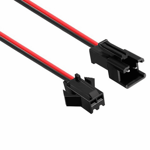 conector de 2 pines pacha de 2 pines con cable calibre 22 awg, ferretrónica