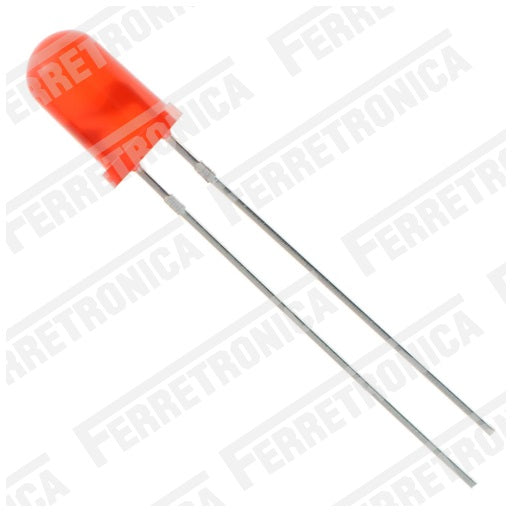 diodo led 3mm rojo difuso, ferretrónica