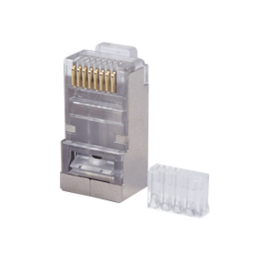 plug rj45 metalico blindado cat 6e para ponchar para cable de red utp, ferretrónica
