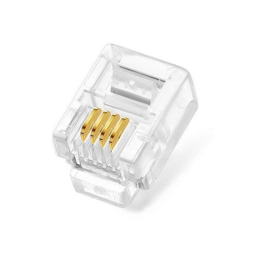 plug telefonico rj11 para ponchar x 100 unidades, ferretrónica
