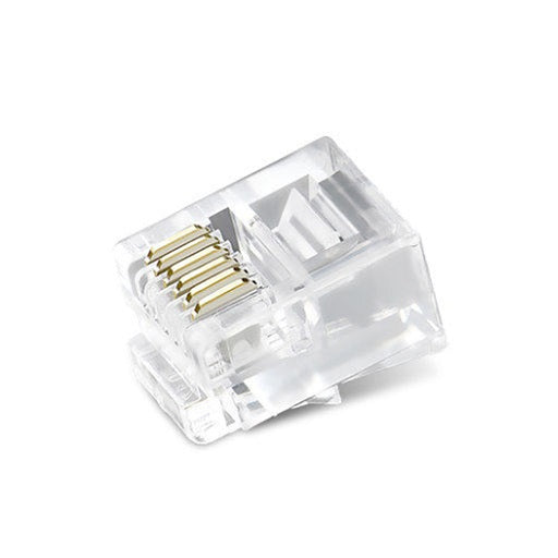 plug telefonico rj12 para ponchar x 100 unidades, ferretrónica