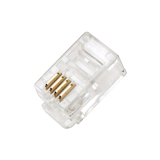 plug telefonico rj9 para ponchar x 100 unidades, ferretrónica
