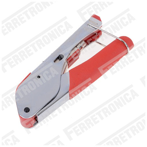 ponchadora de compresión para cable coaxial y conectores rg6, ferretrónica