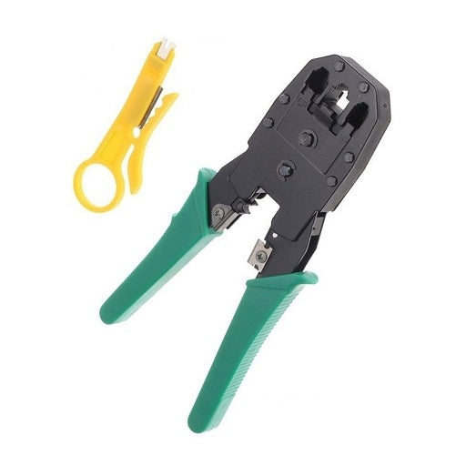 ponchadora para cable y conectores plug rj9, rj11, rj12 y rj45, ferretronica