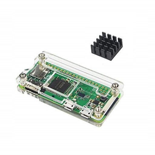 raspberry pi zero con disipador y caja en acrilico, ferretronica