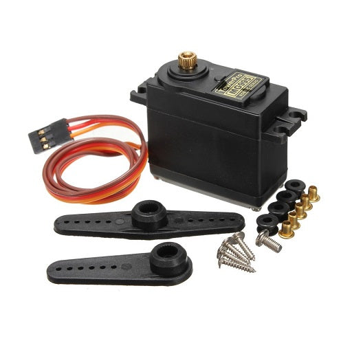 servomotor mg995 piñoneria metalica, ferretronica