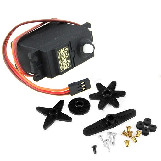 servomotor piñoneria plastica sg5010, ferretronica